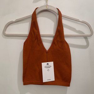 Glassons Burnt Orange Ribbed Halter